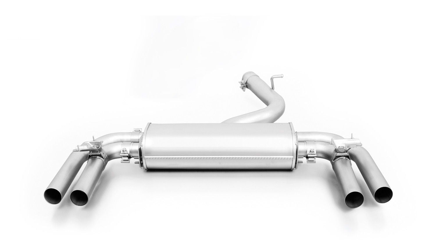 Sport Exhaust Bundle for Audi S3 Limo (8V MY2012-) — Cat-Back | 4x 84mm Street Race Black Chrome Tips