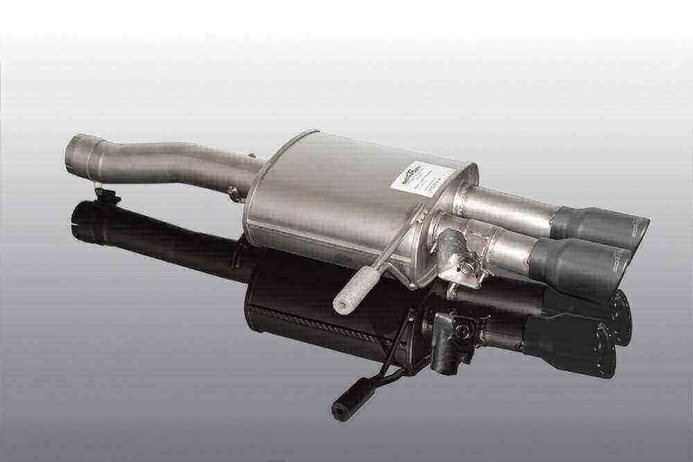 AC Schnitzer silencer with black tailpipe for MINI F55 Cooper S with exhaust flap, F56 Cooper S with exhaust flap, F57 Cooper S with exhaust flap