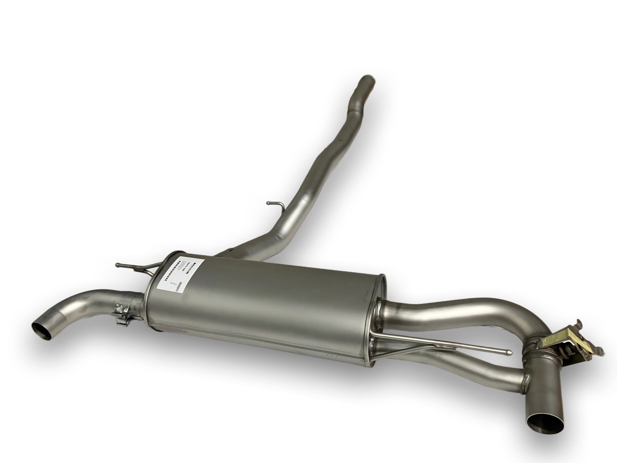 Cat-Back System for Mini John Cooper Works F54/F60 (FMK) — 2x 102mm Black Chrome Rolled Edge Tips
