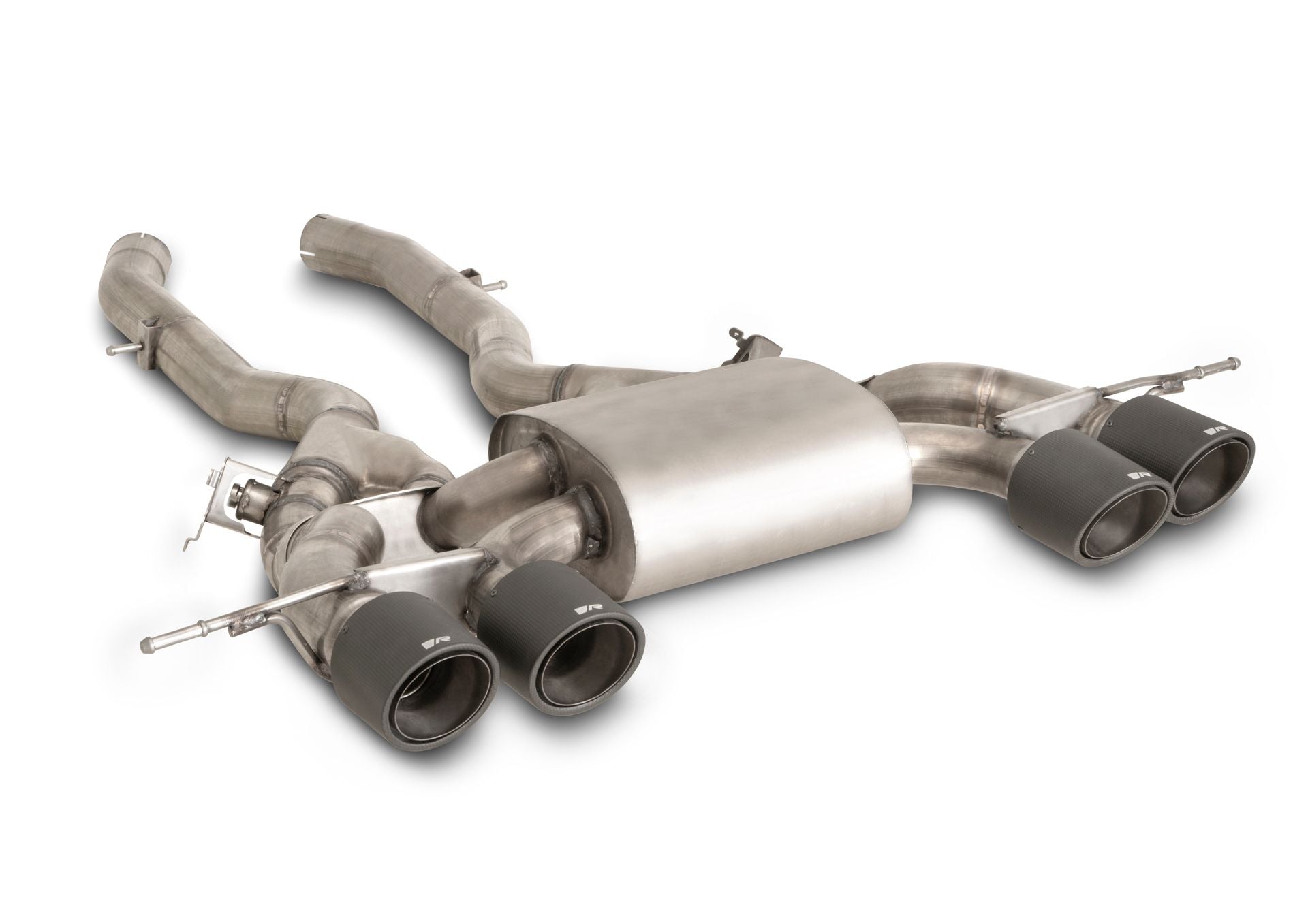 Exhaust System for the BMW G87 — Decat Pipe + Racing Sport Silencer | 4x GT Black Tips (#2)