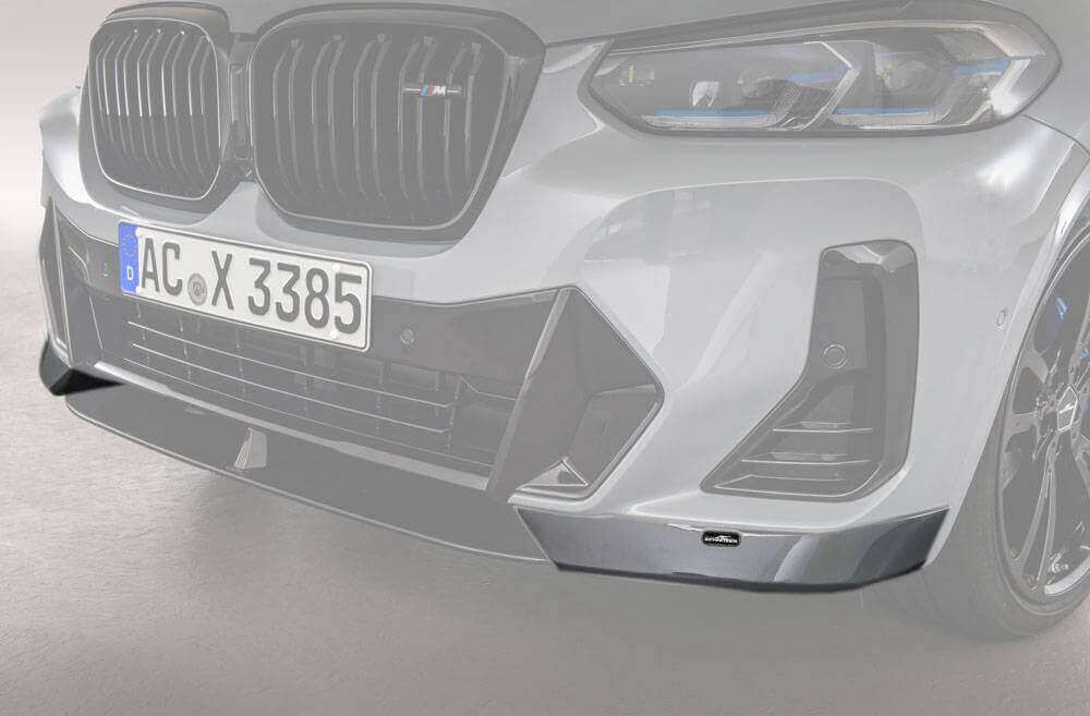 AC Schnitzer front spoiler elements for BMW X3 G01 with M aerodynamic package, X4 G02 with M aerodynamic package, iX3 G08 with M aerodynamic package