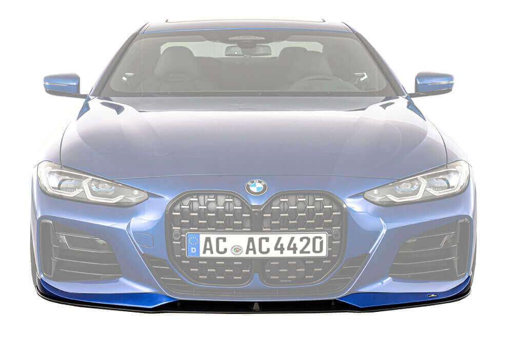 AC Schnitzer front splitter for BMW 4 series Coupé G22 with M aerodynamic package and AC Schnitzer front spoiler elements