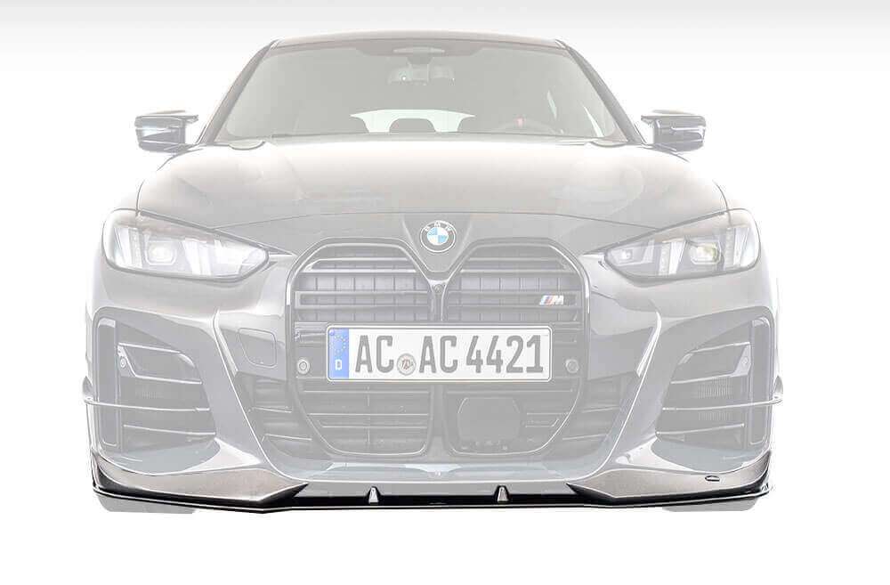 AC Schnitzer front splitter for BMW 4 series G26 Gran Coupé with M aerodynamic package and AC Schnitzer front spoiler elements, i4 with M aerodynamic package and AC Schnitzer front spoiler elements