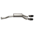 Axle Back Exhaust System for VW Polo 6 AW GTI — 2x 84mm Street Race Black Chrome Tips