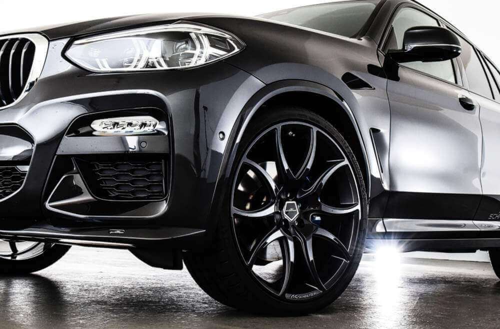 AC Schnitzer 22" wheel & tyre set AC2 black Continental for BMW X3 G01, X4 G02