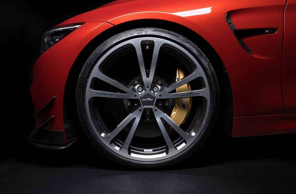 AC Schnitzer 20" wheel & tyre set AC3 forged silver-anthracite Michelin for BMW M3 F80, M4 F82/F83