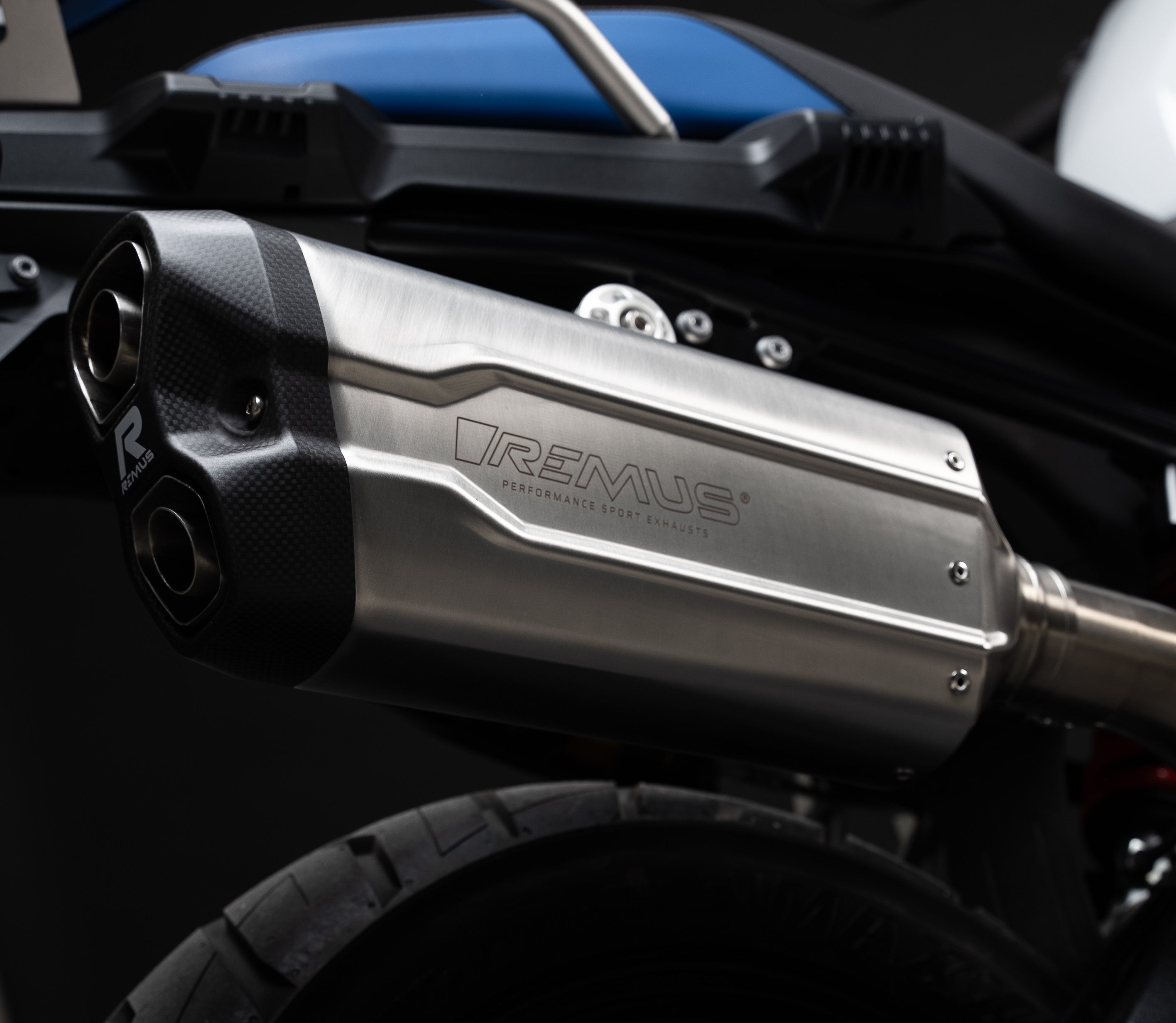 REMUS 8 2.0 Slip On Sport Exhaust BWM F 800 GS, Stainless steel matt, EC approved