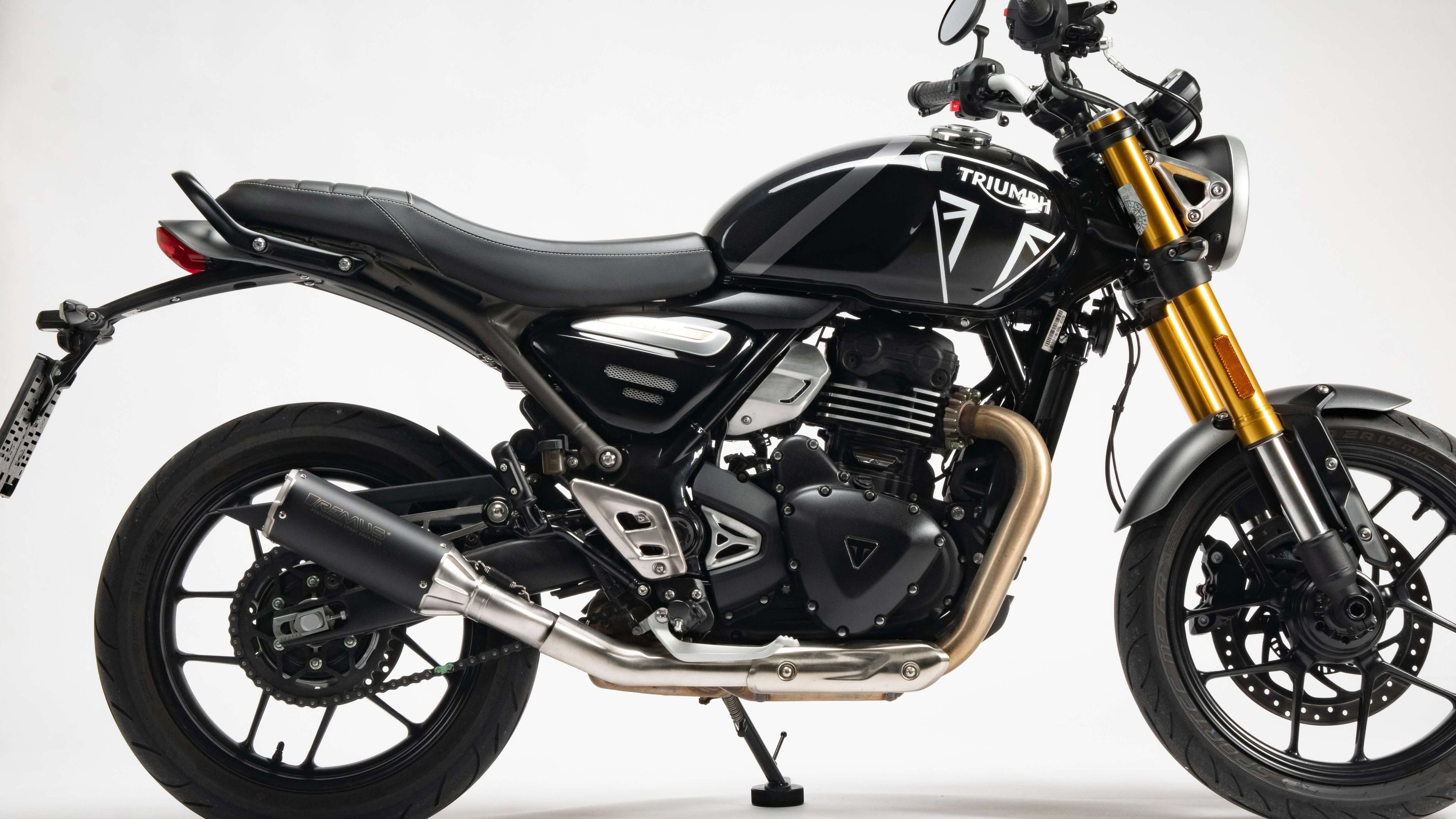 REMUS BoostR, Slip on (sport exhaust) for TRIUMPH Speed 400 24- Euro 5 29kW, Stainless steel black, EC approval