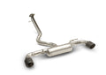 Racing GPF Back System centered for Toyota Yaris — 2x 102mm Chrome Straight Cut Tips