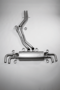 front section-back-system for Porsche Cayenne E-Hybrid PO536/9YA  — 4x GT Titanium Scotched Tips