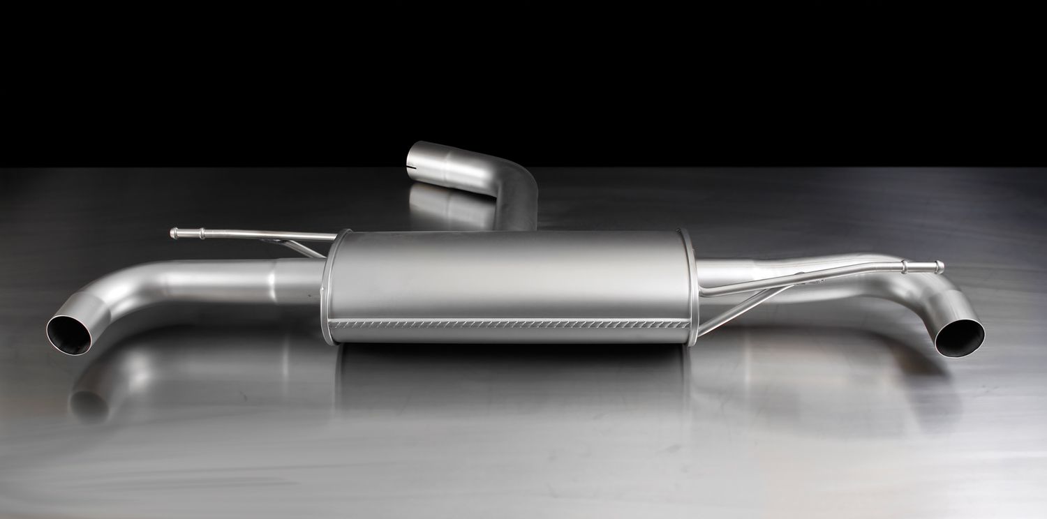 Sport Exhaust for Golf 6 1K — Racing Non-Resonated | 2x 102mm Chrome Rolled Edge Tips