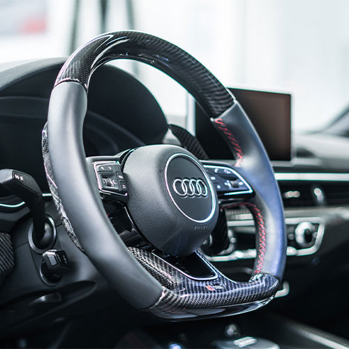 Audi RS3 8V07 Sportback 04-2019 Steering wheel upgrade: carbon/leather