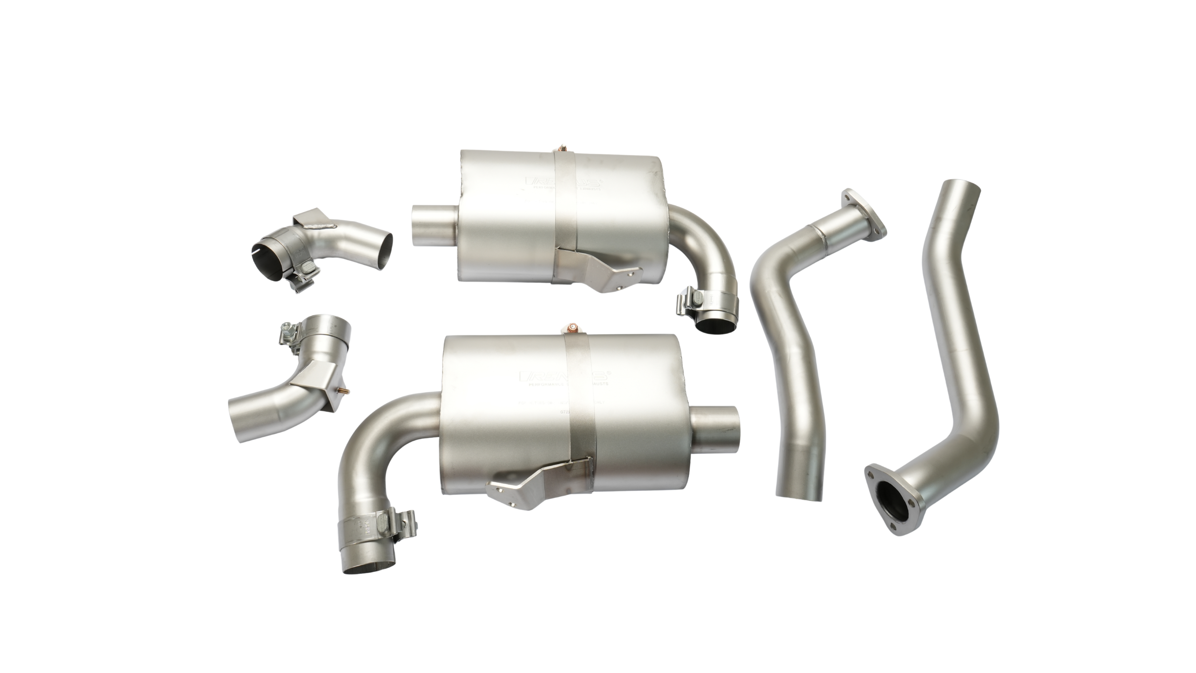 RACING-takavaimenninjärjestelmä V/O Porsche Boxster S/987 & Cayman 987 – 2x 98 mm Street Race Black Chrome -ulostulot