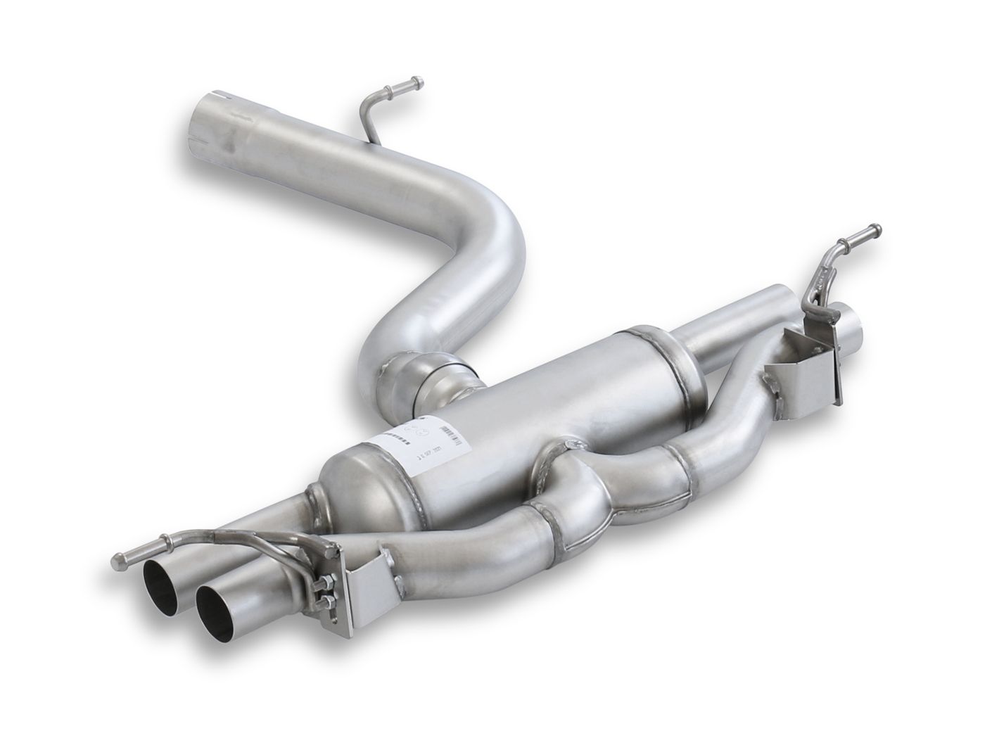 GPF Back Exhaust for Audi S3 Sportback Facelift GY (MY 2024-) — Racing Rear Silencer | 4x 102mm Chrome R-Logo Tips