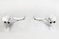 Left/Right axle-back sport exhaust system Maserati Ghibli straight cut chromed tailpipes, incl. 2 vacuum operated mechanical valves