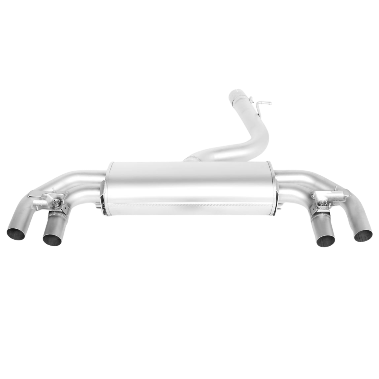 Sport Exhaust for VW Golf 7 AU Facelift — Racing Non-Resonated | 4x 102mm Black Chrome Rolled Edge Tips