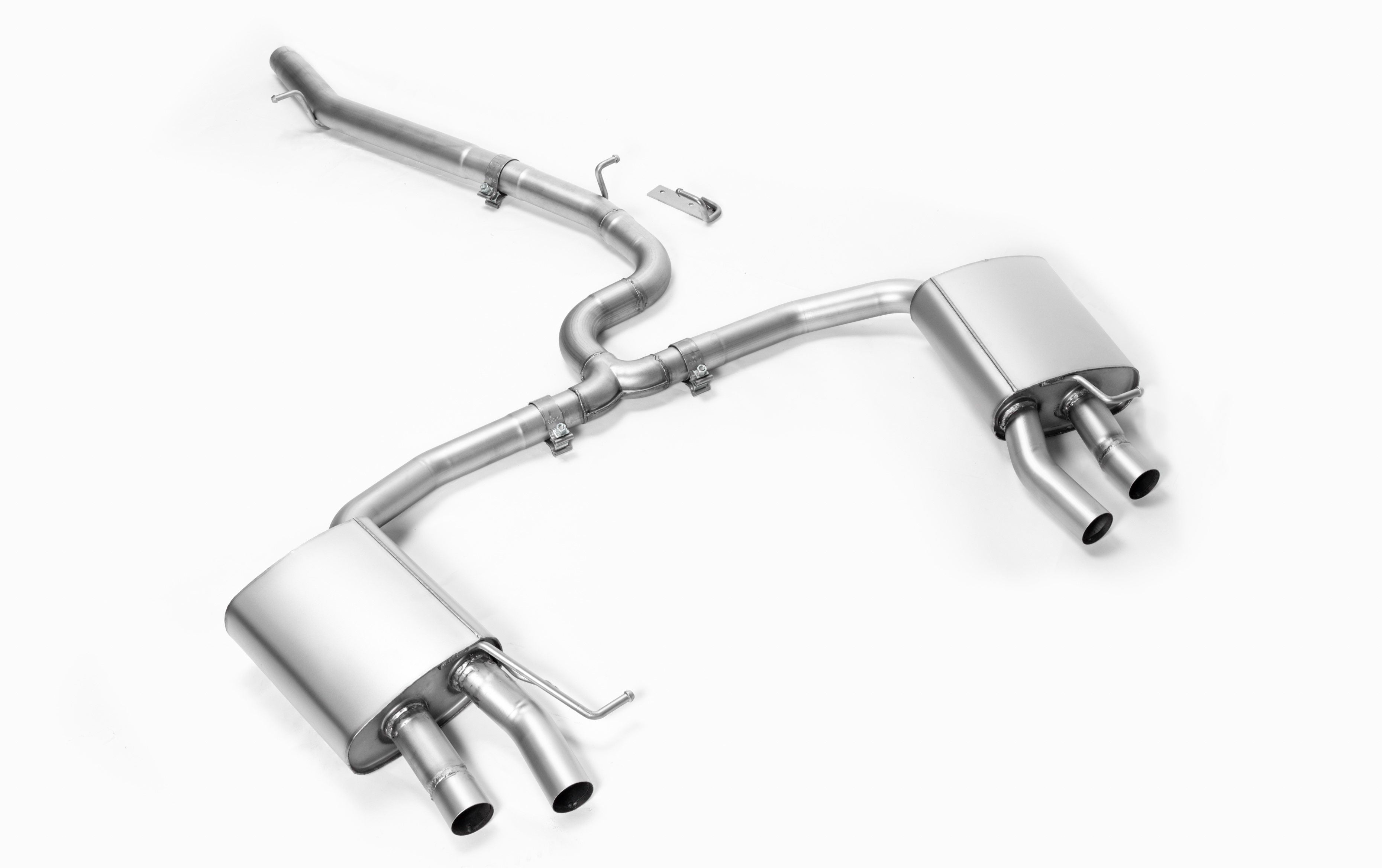 GPF-Back-System for VW Golf 8 CD R — 4x 100mm Titanium Black Tips