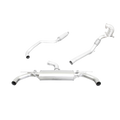 Sport Exhaust for Golf 7 AU Facelift  — Racing Sport Silencer | 2x 98mm Street Race Black Chrome Tips