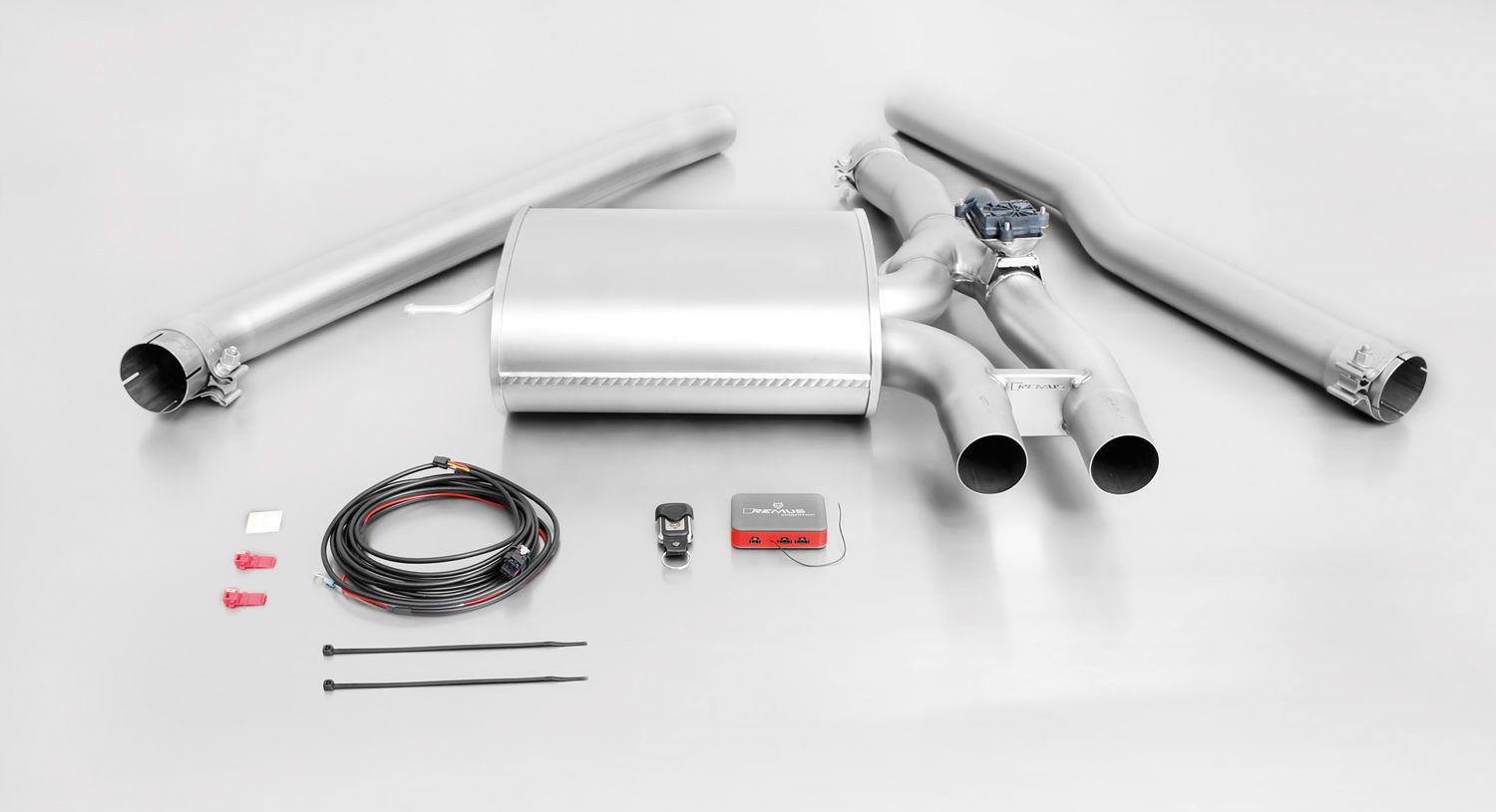 RACING Cat-Back System for Mini Cooper S F56  — Sport Valve Exhaust | 2x 100mm Titanium Brushed Tips