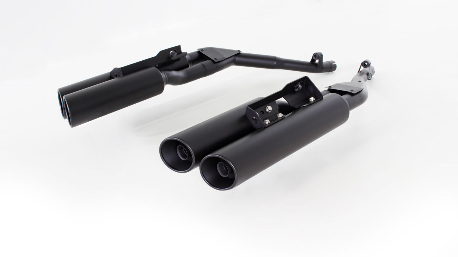 CUSTOM Muffler left/right Sport Exhaust BMW K 1600 Bagger / Grand America, stainless steel black, with EC type approval